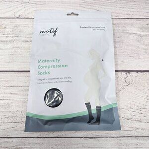 New Motif Maternity Compression Black Socks Size Large‎